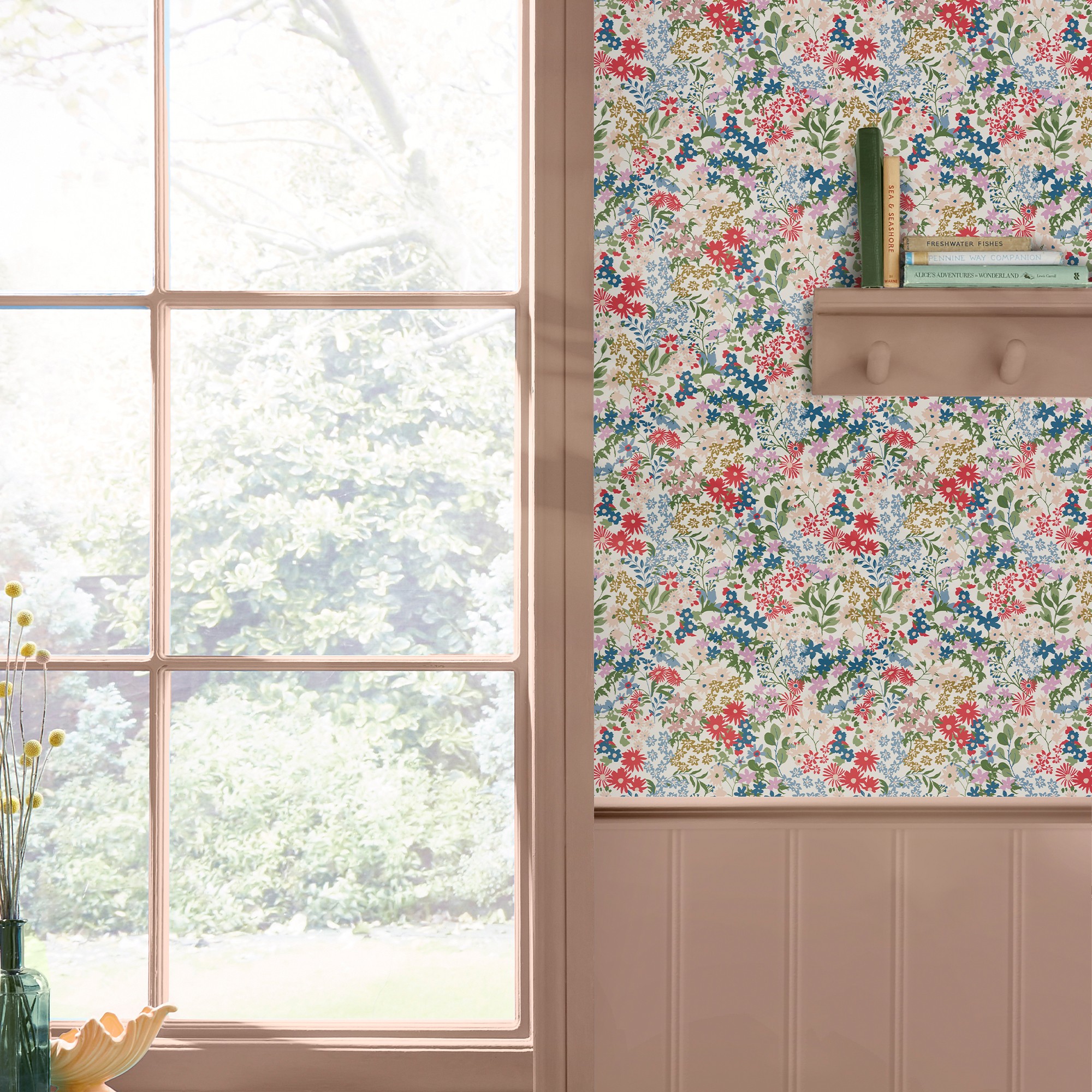 Sanders Ditsy Floral Wallpaper 120878 By Joules In Cream White